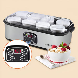 Electric yogurt maker with 8 open jars