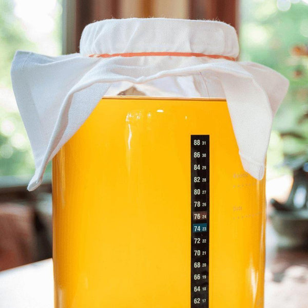 Vertical Temperature Label on Kombucha Jar