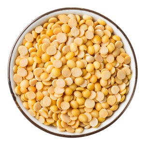 organic dehulled and split soybeans