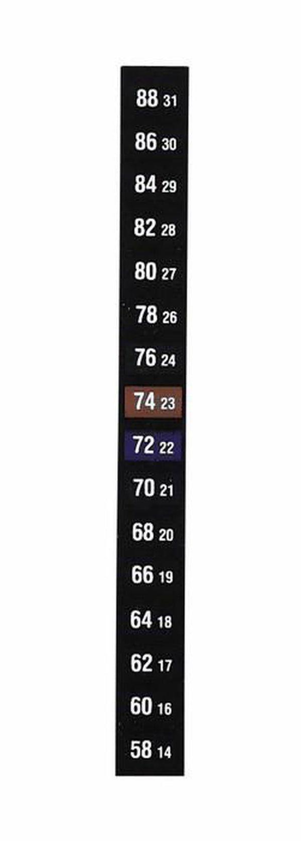 Vertical Temperature Label