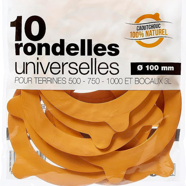Orange rubber washers Le Parfait 100mm