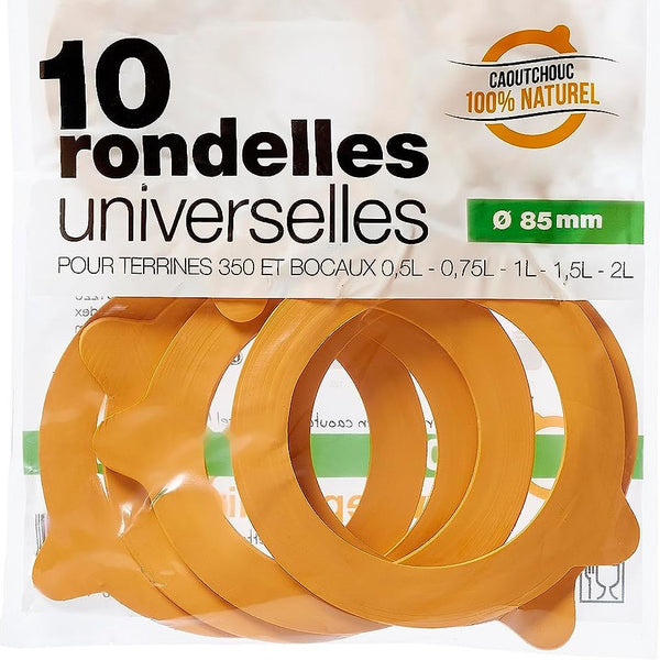Orange rubber washers Le Parfait 85mm
