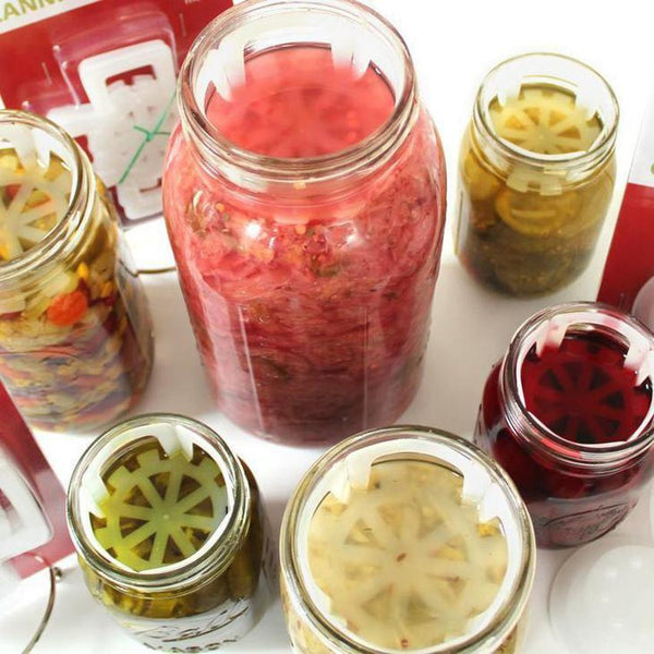 Viscodisc in jar with vegetables