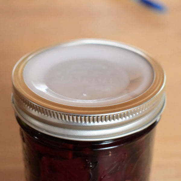 Tattler lid installed on canning jar