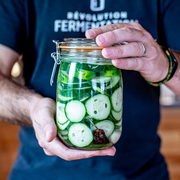 Spicy Sandwich Pickles from our kit